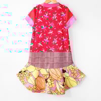 Image 3 of create art inspire change dancer 8/10 short sleeve courtneycourtney twirly dress vintage fabric 