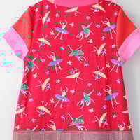 Image 6 of create art inspire change dancer 8/10 short sleeve courtneycourtney twirly dress vintage fabric 