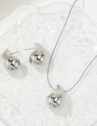 Image 4 of Water Drop Pendant Necklace/Earring Set