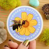 Image 2 of Conserve Native Bees Sticker