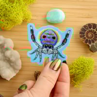 Image 2 of Peacock Jumping Spider Sticker *Sparkly!*