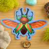 Holographic Rainbow Stag Beetle Sticker