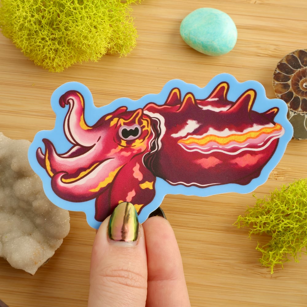 Vaporwave Flamboyant Cuttlefish Sticker