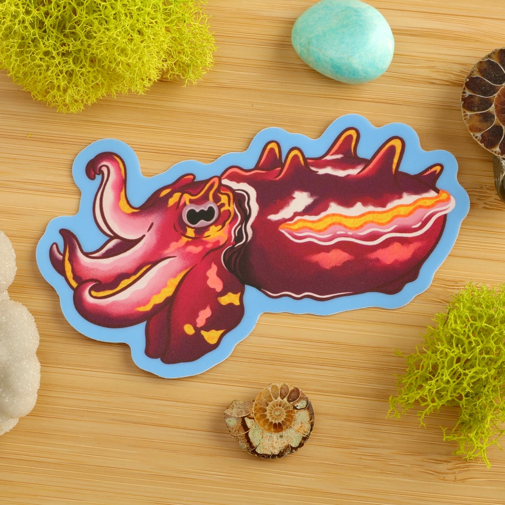 Vaporwave Flamboyant Cuttlefish Sticker