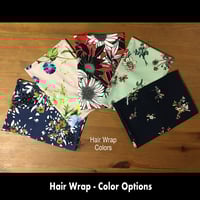 Image 2 of Hair Wrap with Buttons and Scrunchie - Set 1 Options