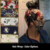 Image 1 of Hair Wrap with Buttons and Scrunchie - Set 1 Options