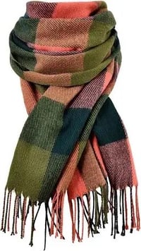 Cashmere Feel Plaid Scarf