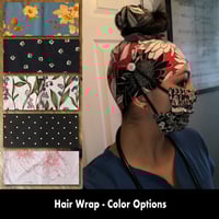 Image 1 of Hair Wrap with Buttons and Scrunchie - Set 2 Options