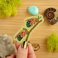 Image 2 of Blue-banded Bees on Branch Sticker