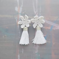 Image 4 of Woven Daisy tassel drops