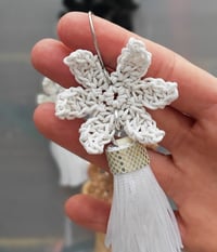 Image 5 of Woven Daisy tassel drops