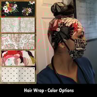 Image 1 of Hair Wrap with Buttons and Scrunchie - Set 3 Options