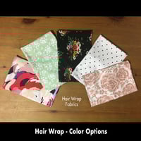Image 2 of Hair Wrap with Buttons and Scrunchie - Set 3 Options