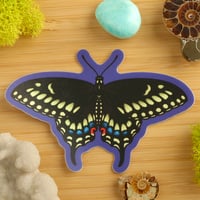 Image 1 of Vaporwave Black Swallowtail Sticker