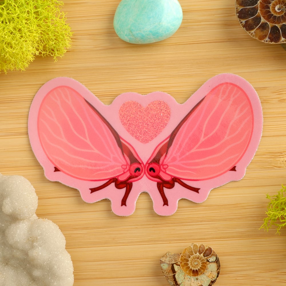 Sparkly Love Bugs Sticker | fossilforager