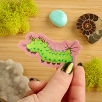 Image 2 of Pink Spirit Moth Caterpillar Sticker