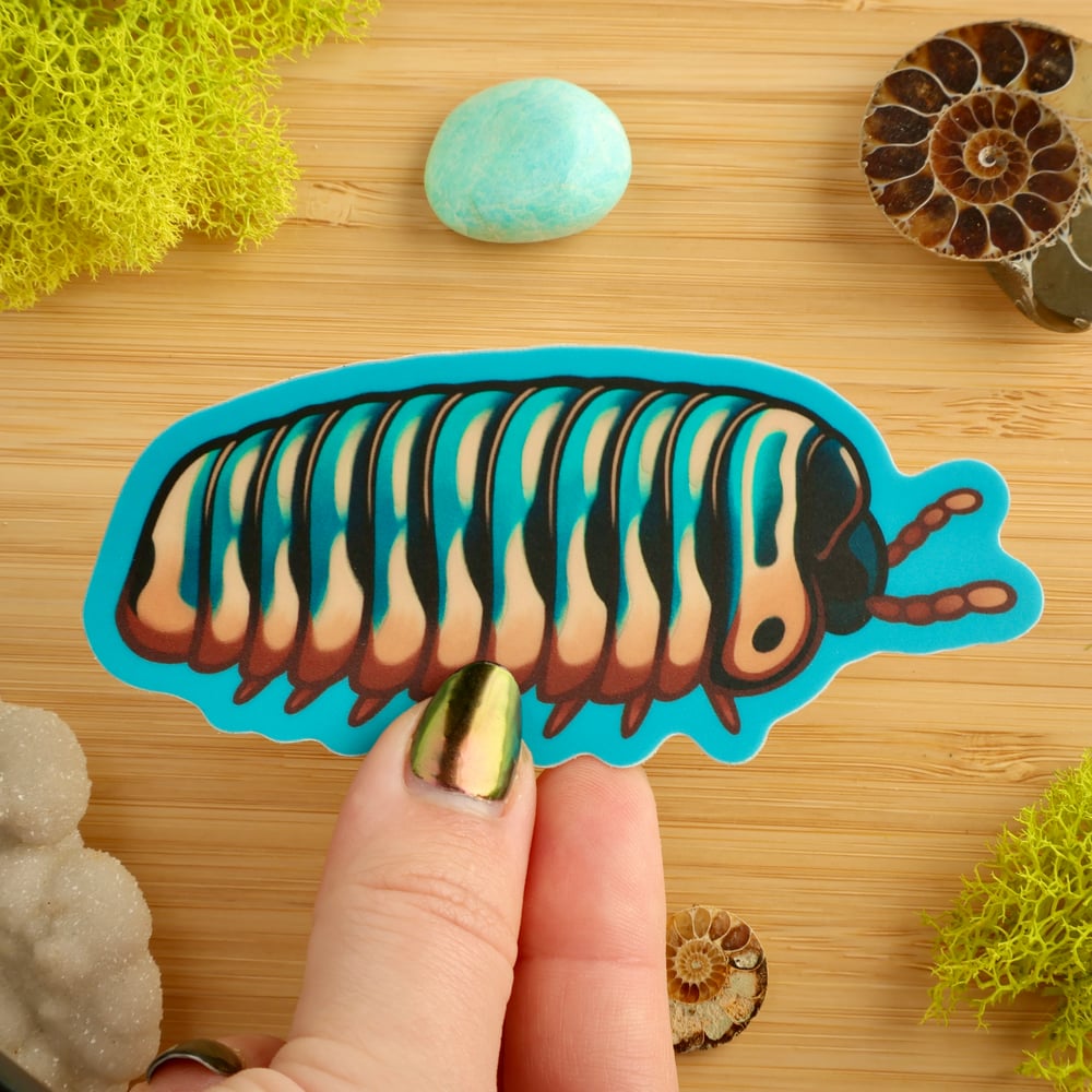 Vaporwave Turquoise Millipede Sticker