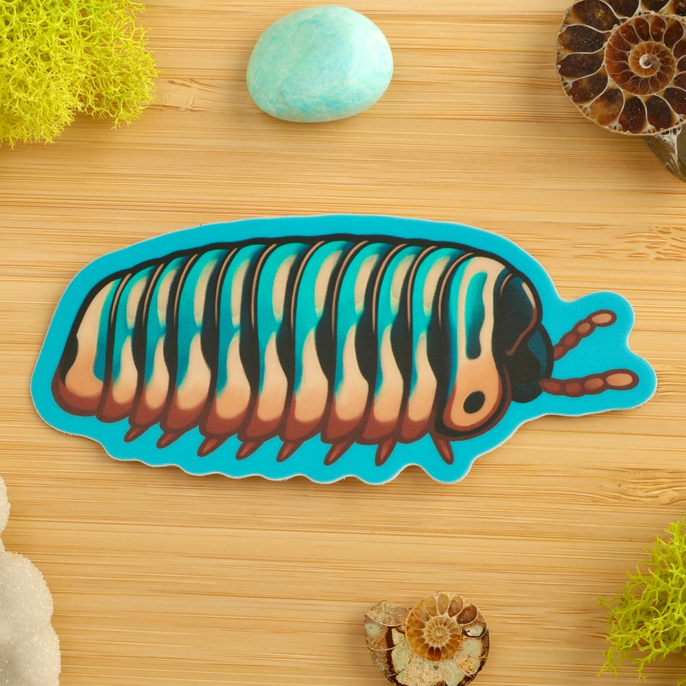 Vaporwave Turquoise Millipede Sticker