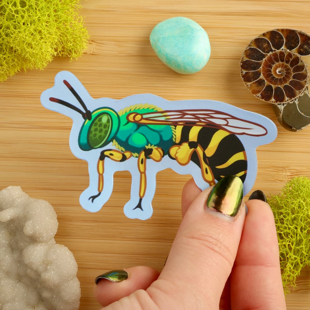 Ultra-Green Sweat Bee Sticker