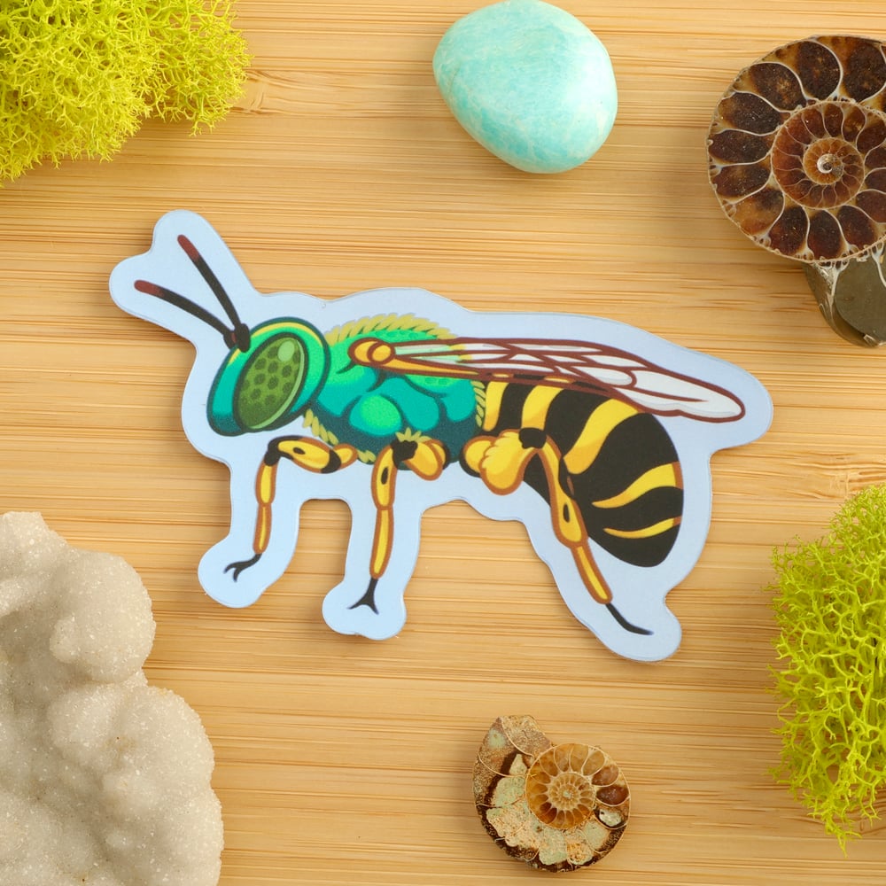 Ultra-Green Sweat Bee Sticker