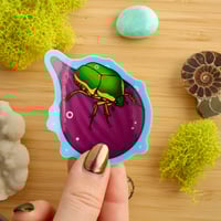 Image 2 of Holographic Figeater Beetle on Fig Sticker