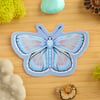 Vaporwave Common Blue Butterfly Male Sticker