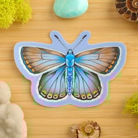 Image 1 of Vaporwave Common Blue Butterfly Female Sticker