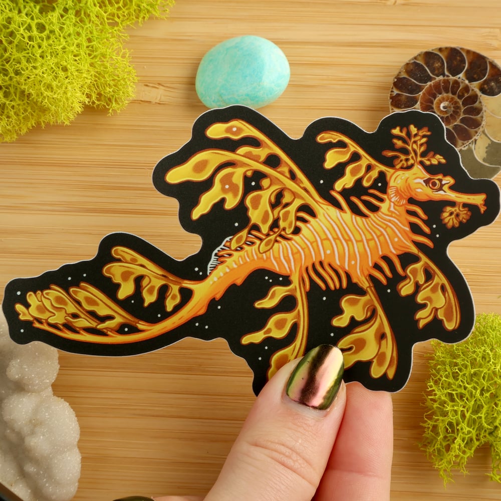 Vaporwave Leafy Sea Dragon Sticker