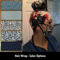 Image 1 of Hair Wrap with Buttons and Scrunchie - Set 7 Options