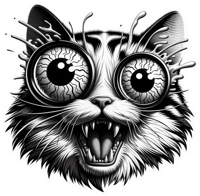 Delirious Cat Sticker