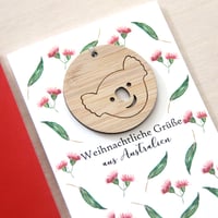 Image 1 of German Christmas Card from Australia. 4 Designs.