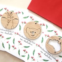 Image 2 of German Christmas Card from Australia. 4 Designs.
