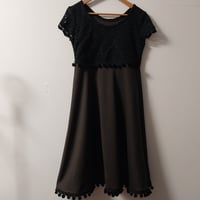 Image 1 of KylieJane Pom pom dress -licorice and lace