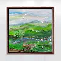 Image 1 of Windy hills III - 28x28cm, FRAMED