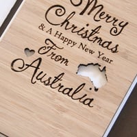 Image 3 of Australia Christmas Card. Merry Christmas From Australia Card.