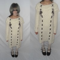 Image 2 of Axes Femme cable knit dress