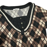 Image 2 of Axes Femme brown argyle dress
