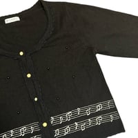 Image 3 of Axes Femme music score cardigan