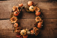 Image 3 of Autumn set with pumpkin wreath