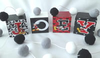 Image 21 of Mickey Mouse Inspired Wood Name Blocks, Mickey nursery,Mickey new baby gift,mickey centrepiece 