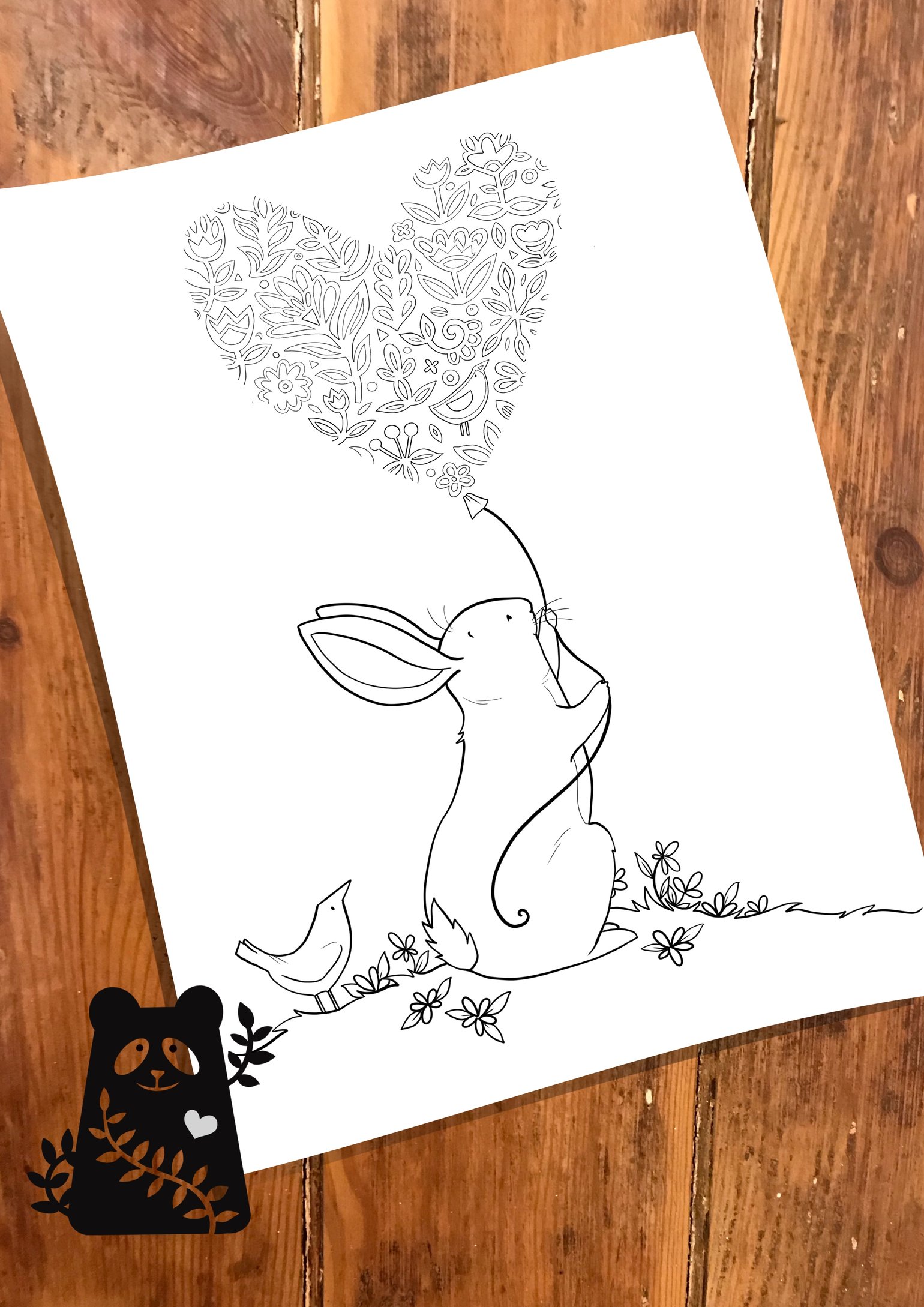 Image of Love Balloon Colouring Sheet