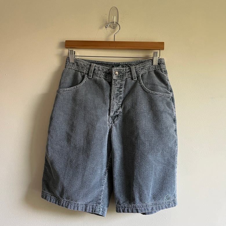 Image of Gramicci Grid-Corduroy Shorts (Slate Blue)