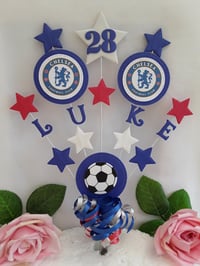 Image 11 of Personalised Football Cake Topper, Football Centrepiece, Football Party Decor, Soccer Cake Topper