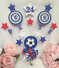 Image 15 of Personalised Football Cake Topper, Football Centrepiece, Football Party Decor, Soccer Cake Topper