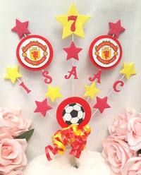 Image 17 of Personalised Football Cake Topper, Football Centrepiece, Football Party Decor, Soccer Cake Topper