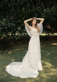 Image 1 of 1970s Butterfly Wedding Gown