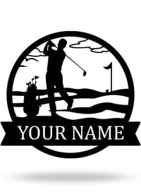 Image 2 of Golf Metal Decor Name