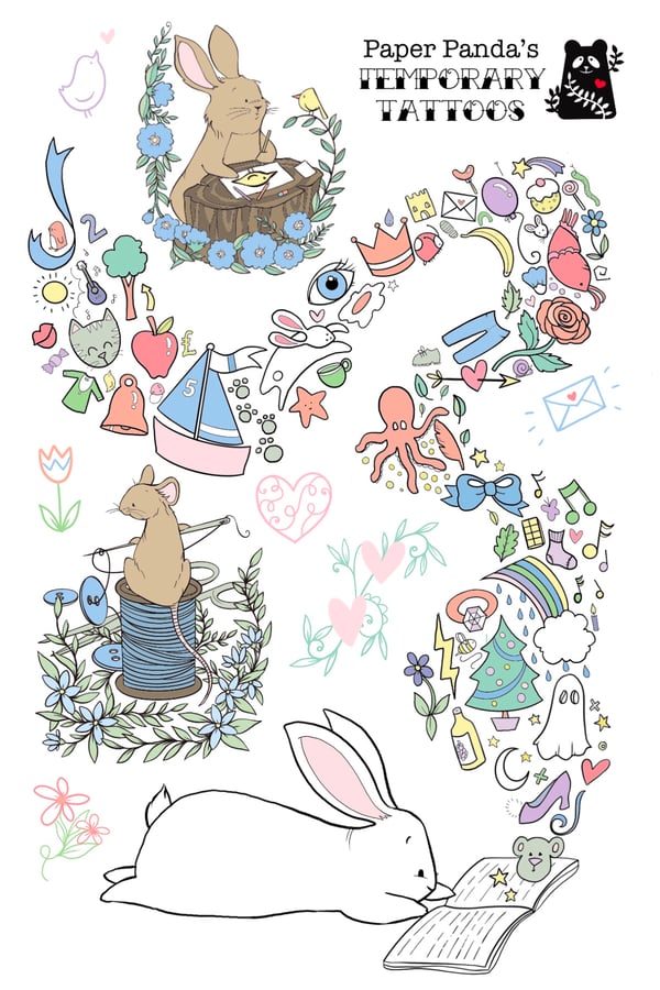 Image of Temporary Tattoo Sheet