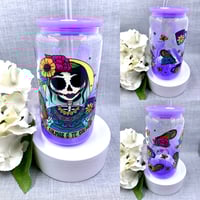 Image 1 of Te calmas o te calmo 16 Oz ombre can tumbler 
