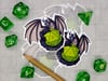 Black Dragon with Green D20 - 3in Vinyl Sticker